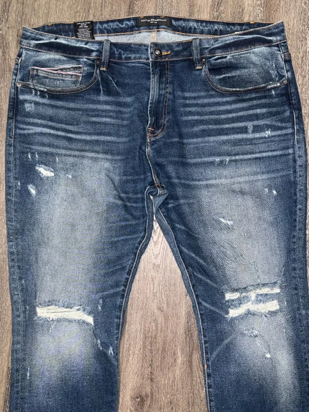 Cult of Individuality Rocker Slim Distressed Jeans Mens 40x33